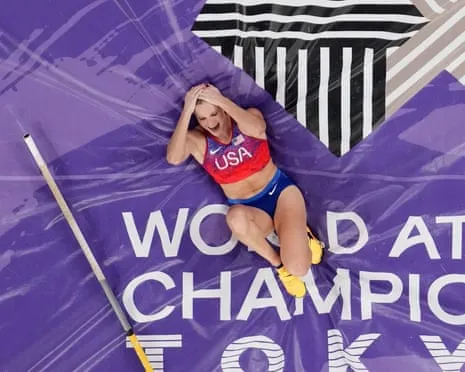 The American vaulter secures third straight world vaulting championship in nail-biting Japanese showdown